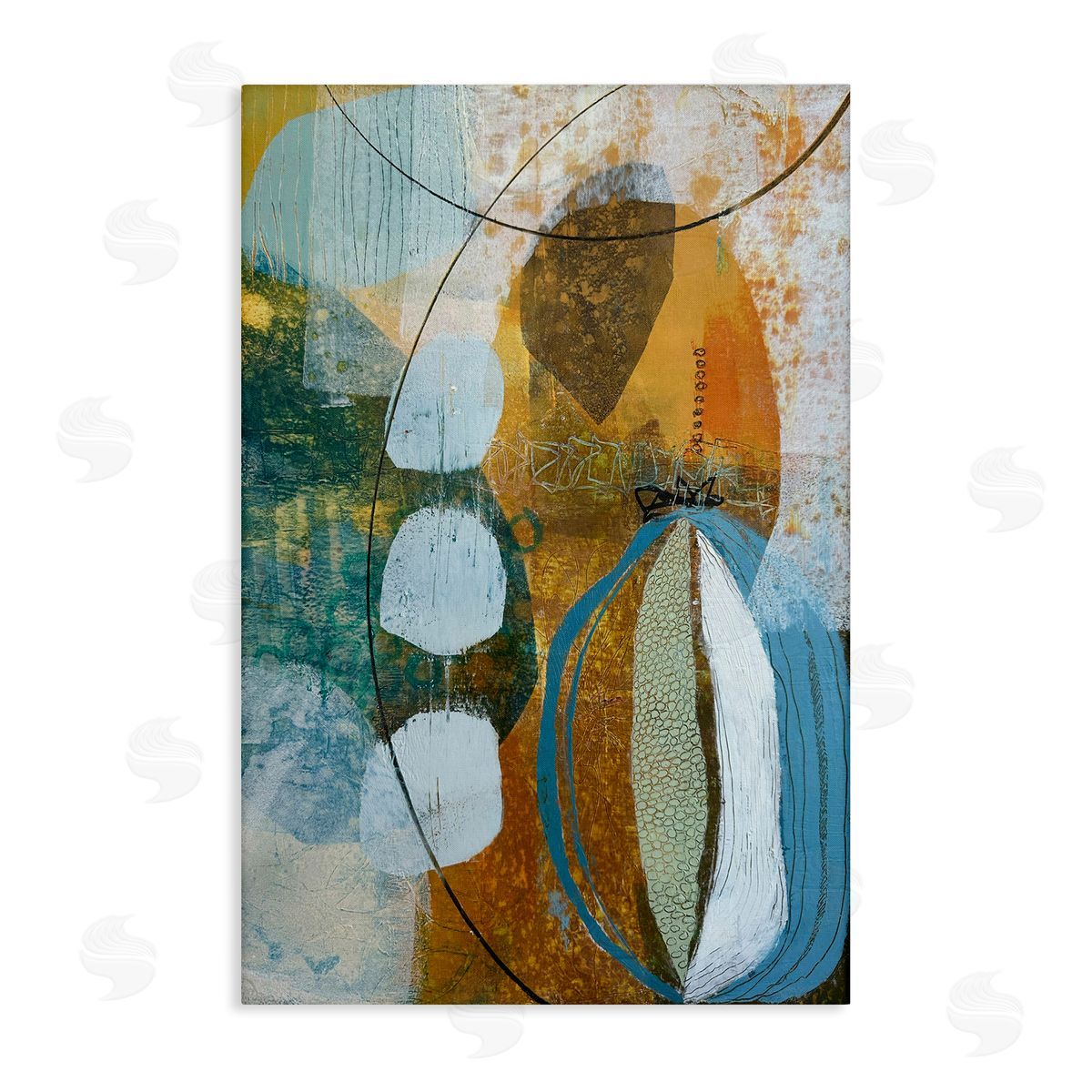 Expressive Distressed Abstract Canvas Wall Art, Home Decor by Pamela K. Beer
