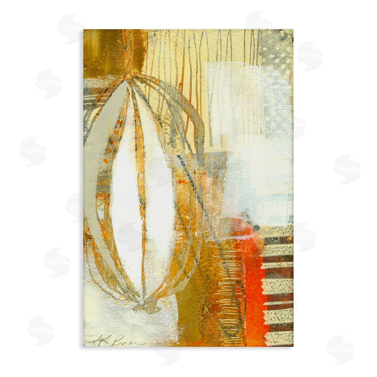 Rustic Oblong Shape Collage Canvas Wall Art, Home Decor by Pamela K. Beer