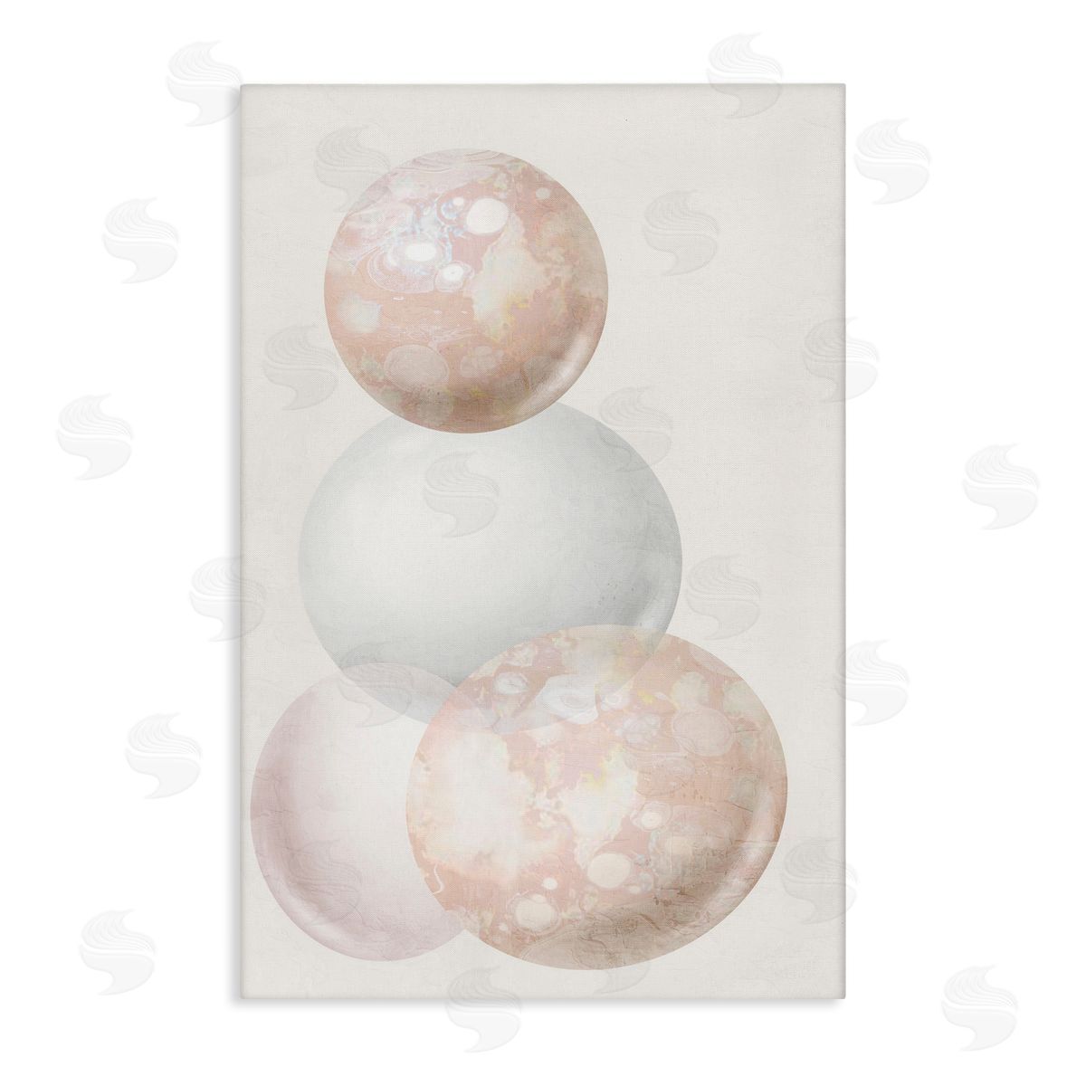 Subtle Orbs Shapes Canvas Wall Art, Home Decor by Anne Bailey