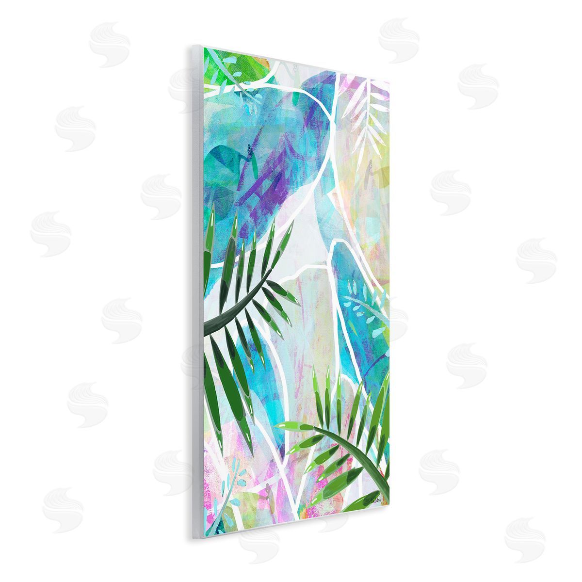 Layered Tropical Leaves Wood Plaque Wall Art, Home Decor by Lori Dubois