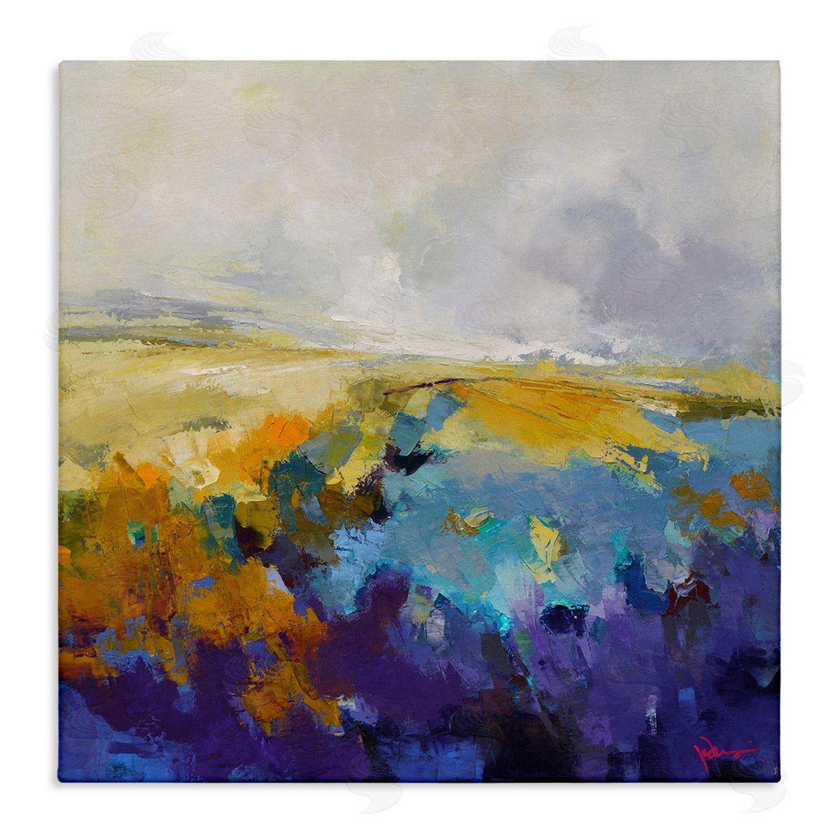 Expressive Country Field Canvas Wall Art, Home Decor by Patrick Dennis
