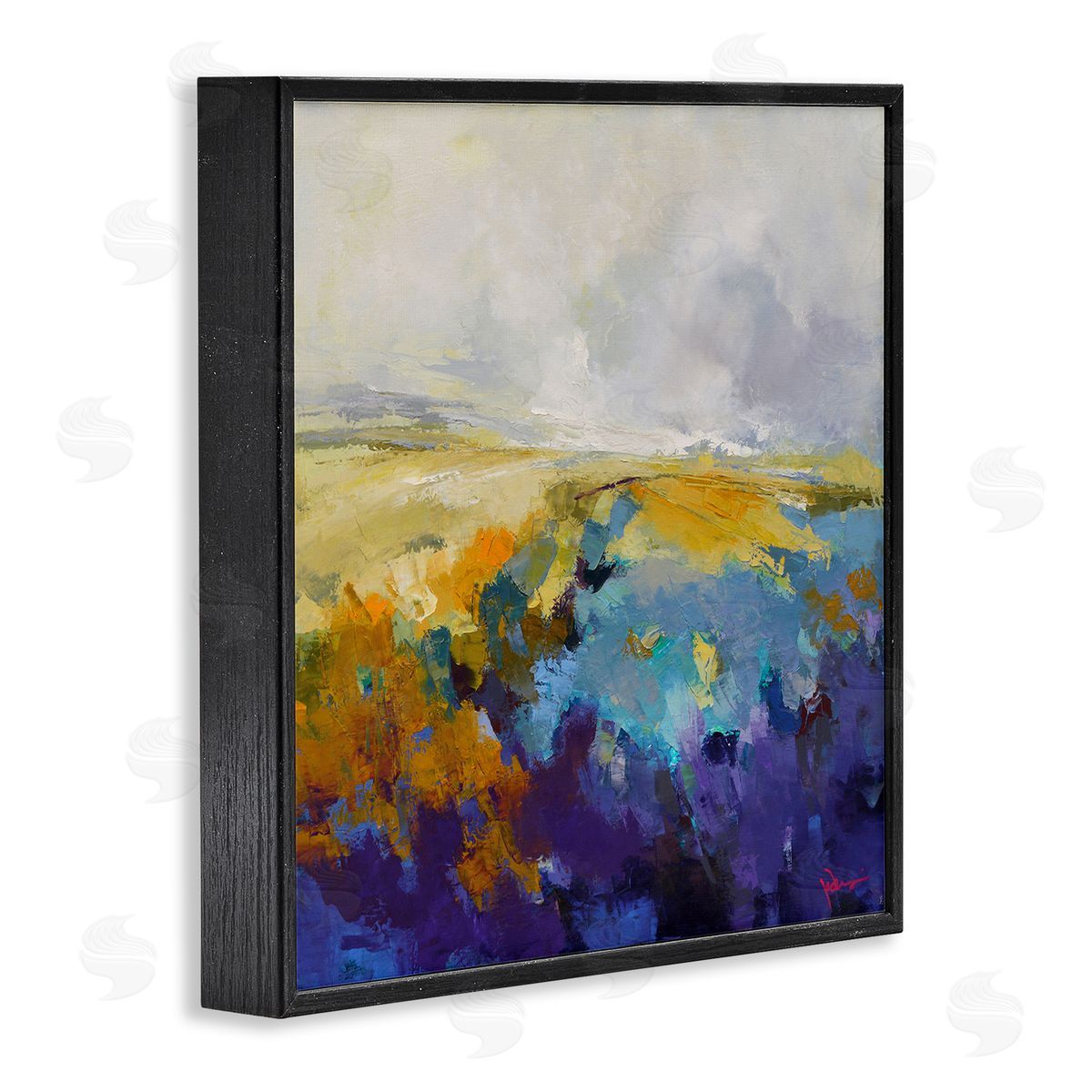 Expressive Country Field Black Frame Print Wall Art, Home Decor by Patrick Dennis
