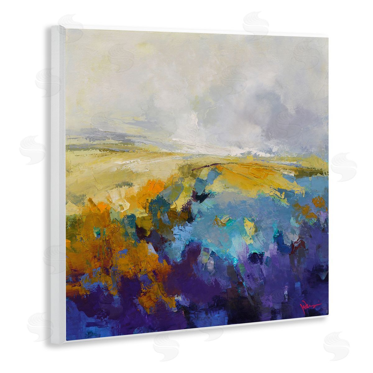 Expressive Country Field Wood Plaque Wall Art, Home Decor by Patrick Dennis