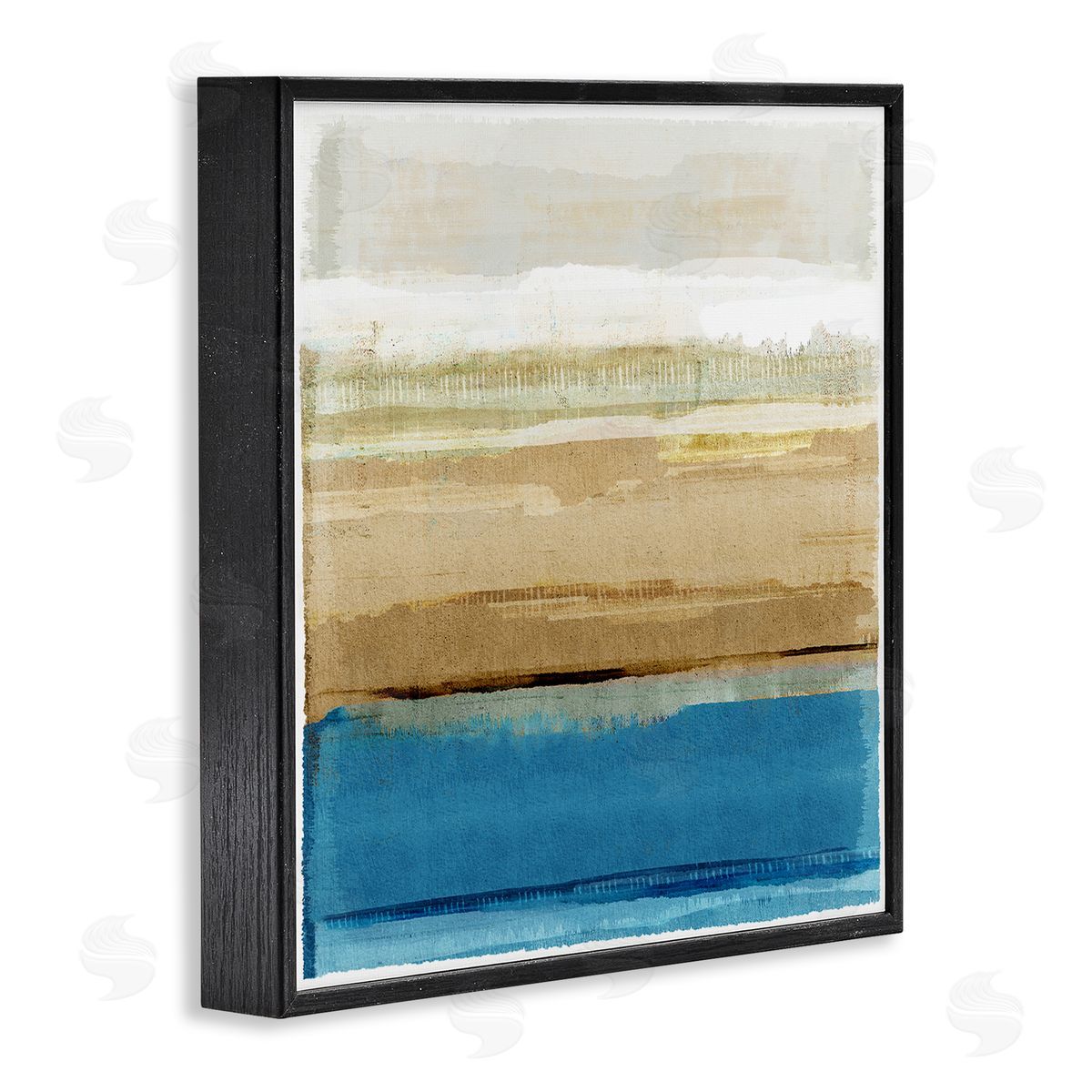 Nautical Blue Daze Black Frame Print Wall Art, Home Decor by Flora Kouta
