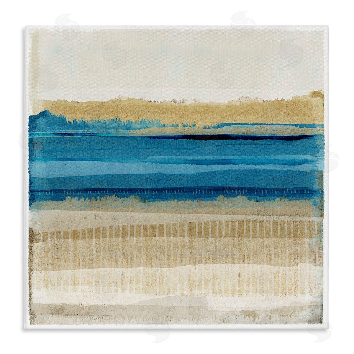 Blue Daze Abstraction Canvas Wall Art, Home Decor by Flora Kouta
