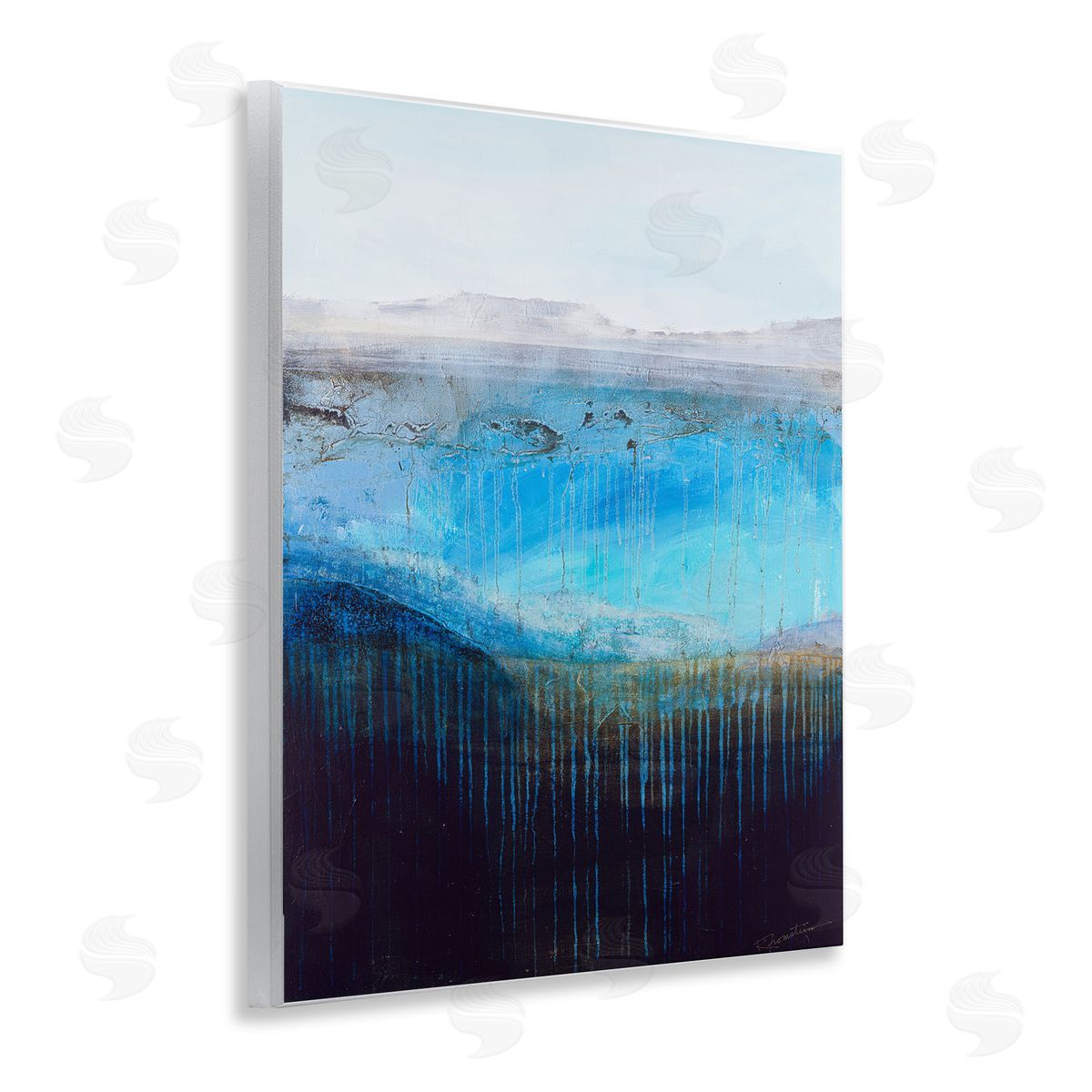 Intense Abstract Landscape Wood Plaque Wall Art, Home Decor by Ruth Fromstein