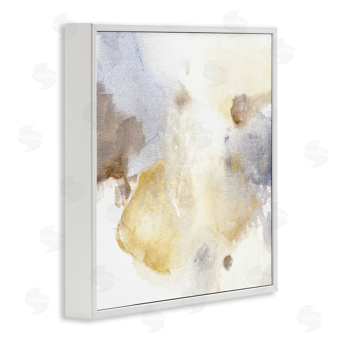 Subtle Cloudy Abstract White Frame Print Wall Art, Home Decor by M. Gloria Hunter