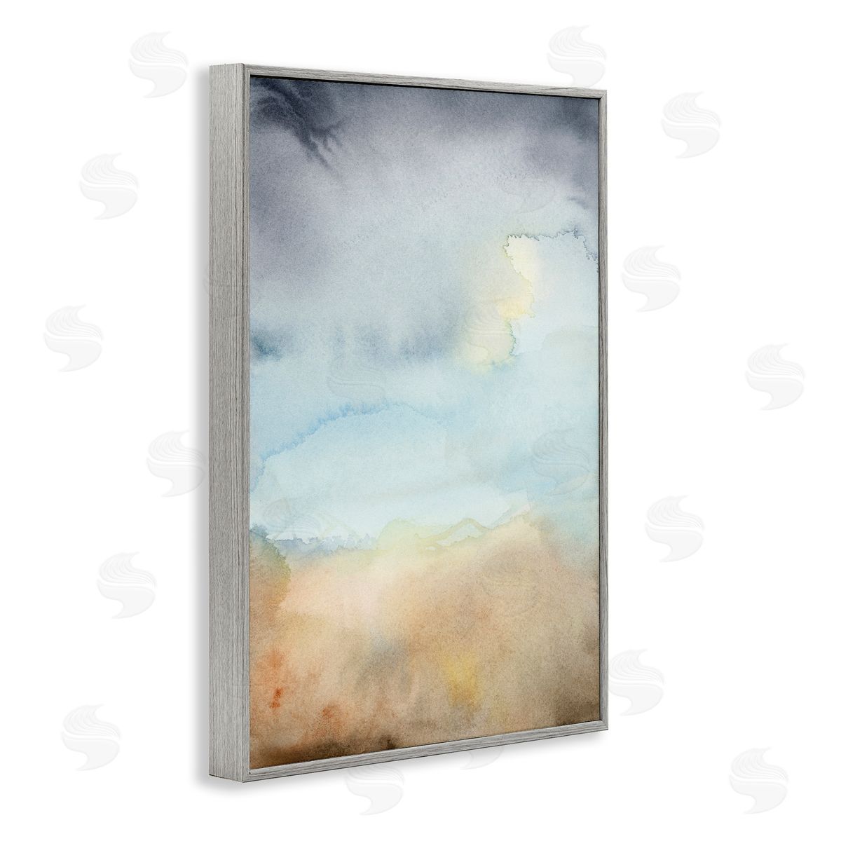 Soft Fluid Landscape Grey Frame Print Wall Art, Home Decor by M. Gloria Hunter