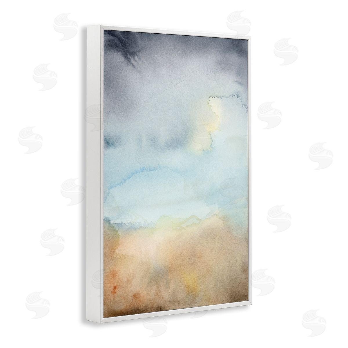 Soft Fluid Landscape White Frame Print Wall Art, Home Decor by M. Gloria Hunter