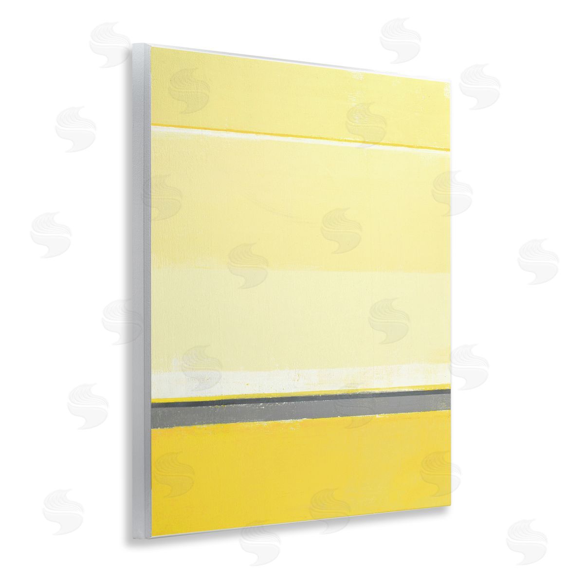 Yellow Minimal Abstract Wood Plaque Wall Art, Home Decor by Incado