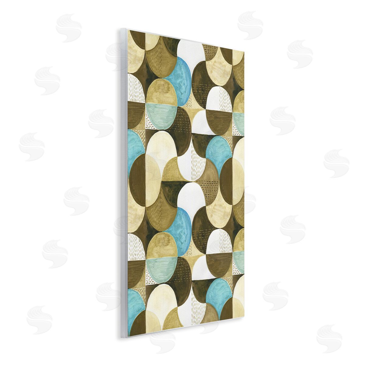 Boho Circular Pattern Wood Plaque Wall Art, Home Decor by Incado