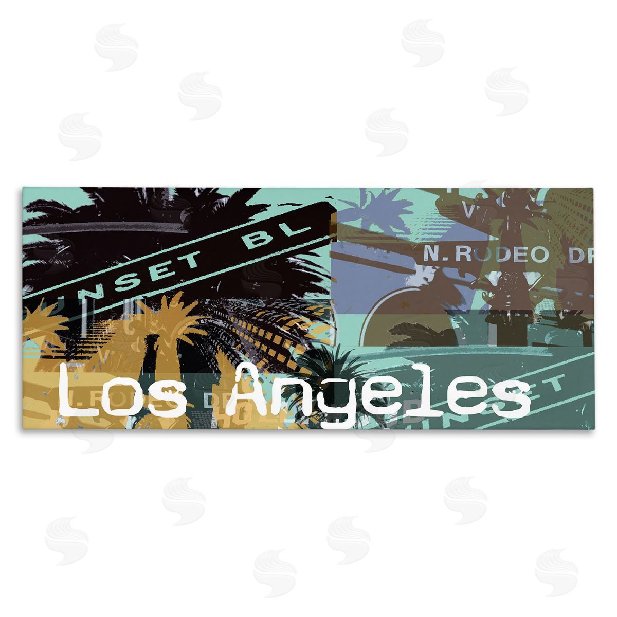 Los Angeles Travel Collage Canvas Wall Art, Home Decor by Jan Weiss