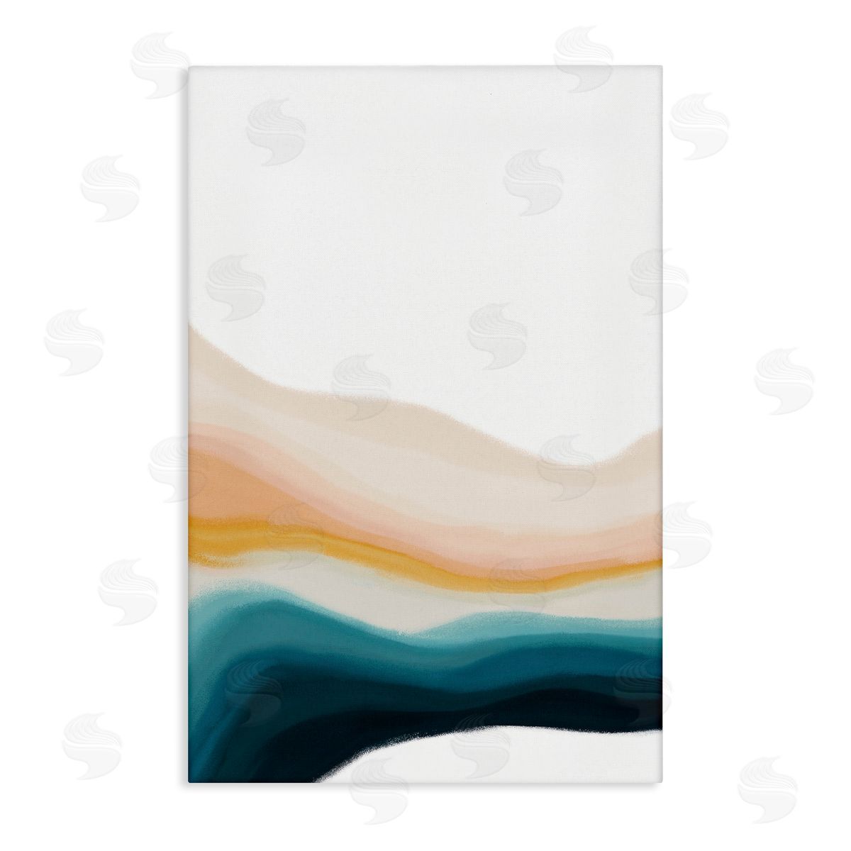 Peach Swirl Landscape Canvas Wall Art, Home Decor by JJ Design House, LLC.