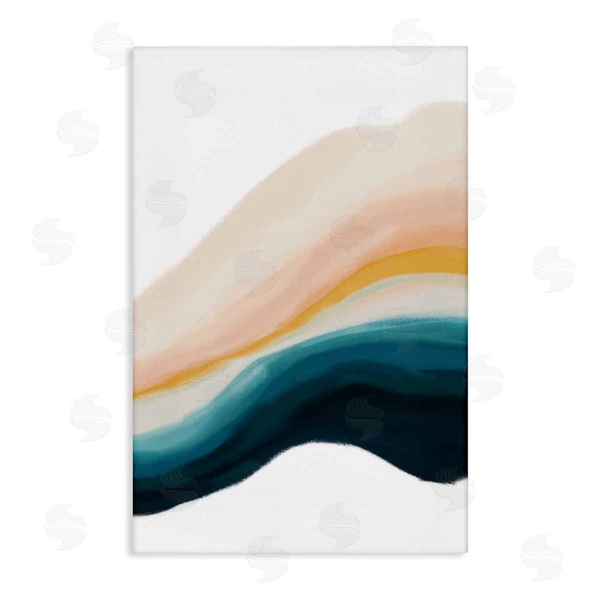 Peach Swirl Abstraction Canvas Wall Art, Home Decor by JJ Design House, LLC.