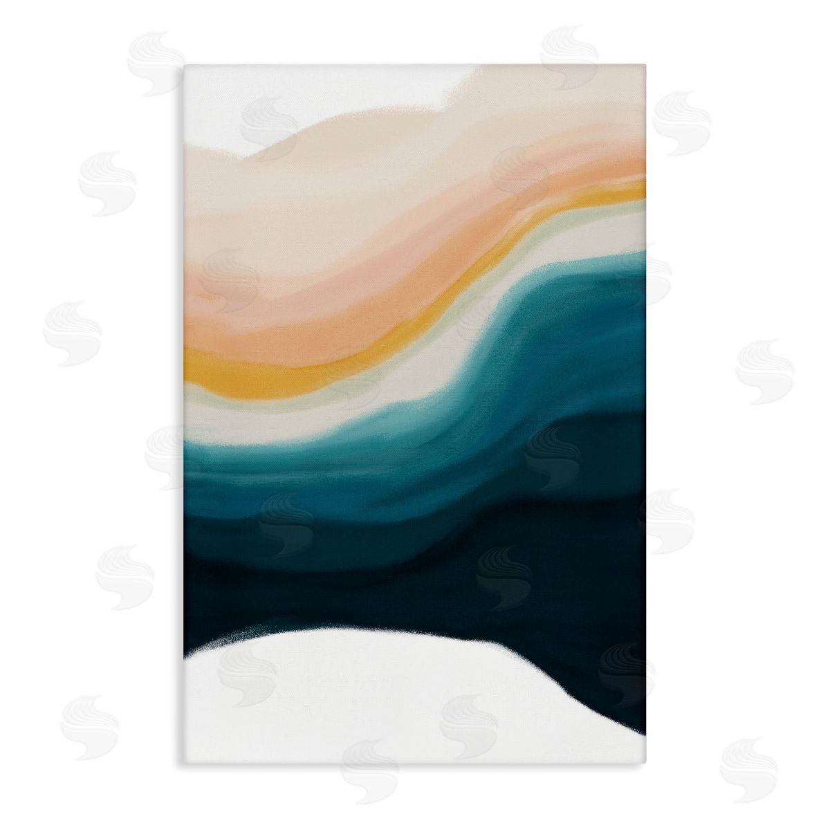 Peach Swirl Fluid Pattern Canvas Wall Art, Home Decor by JJ Design House, LLC.
