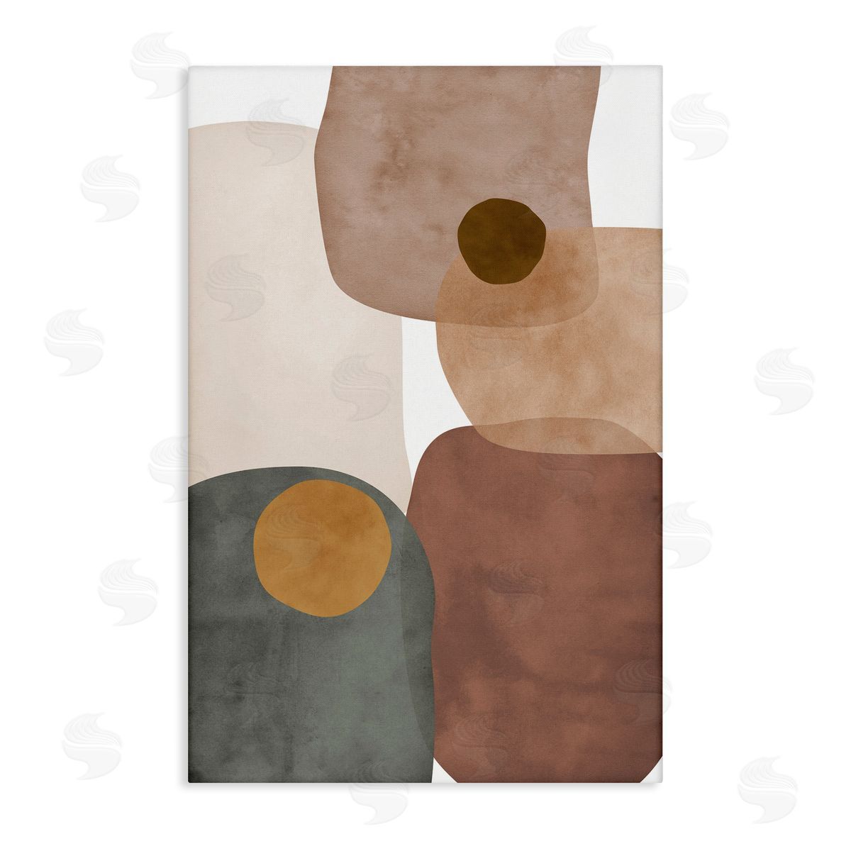 Southwestern Natural Shapes Canvas Wall Art, Home Decor by JJ Design House, LLC.