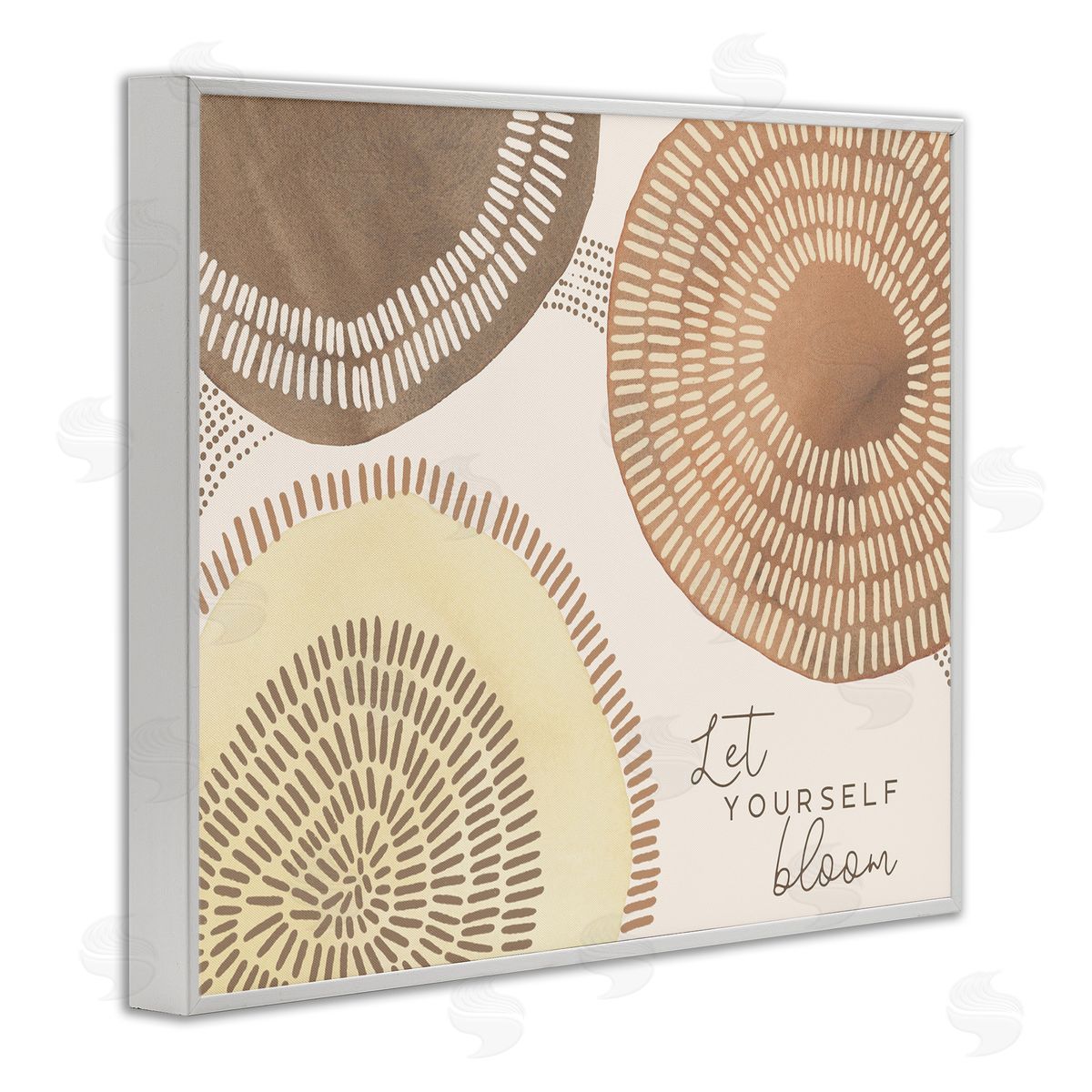Let Yourself Bloom Boho White Frame Print Wall Art, Home Decor by Jetty Home, LLC