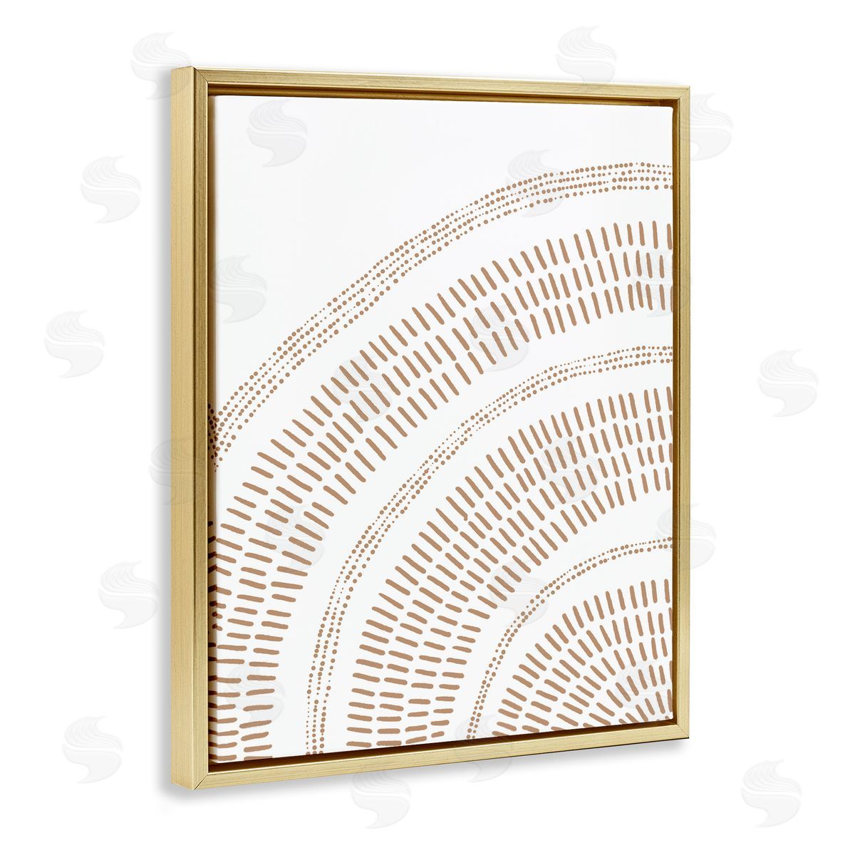 Boho Arch Pattern Gold Floating Frame Canvas Wall Art, Home Decor by Jetty Home, LLC