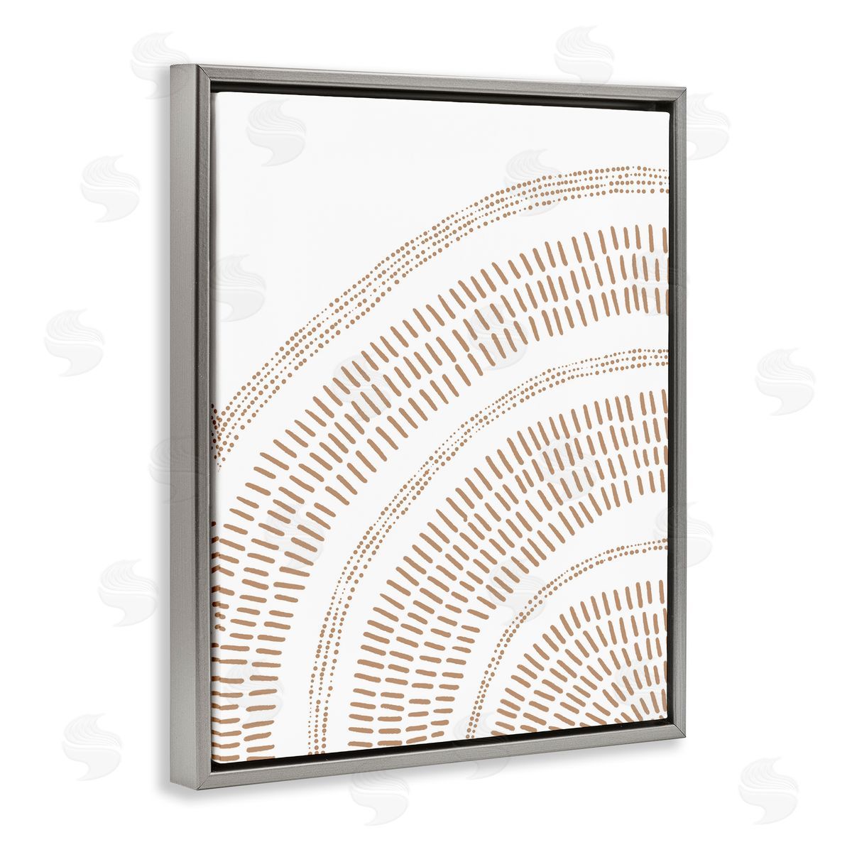 Boho Arch Pattern Grey Floating Frame Canvas Wall Art, Home Decor by Jetty Home, LLC