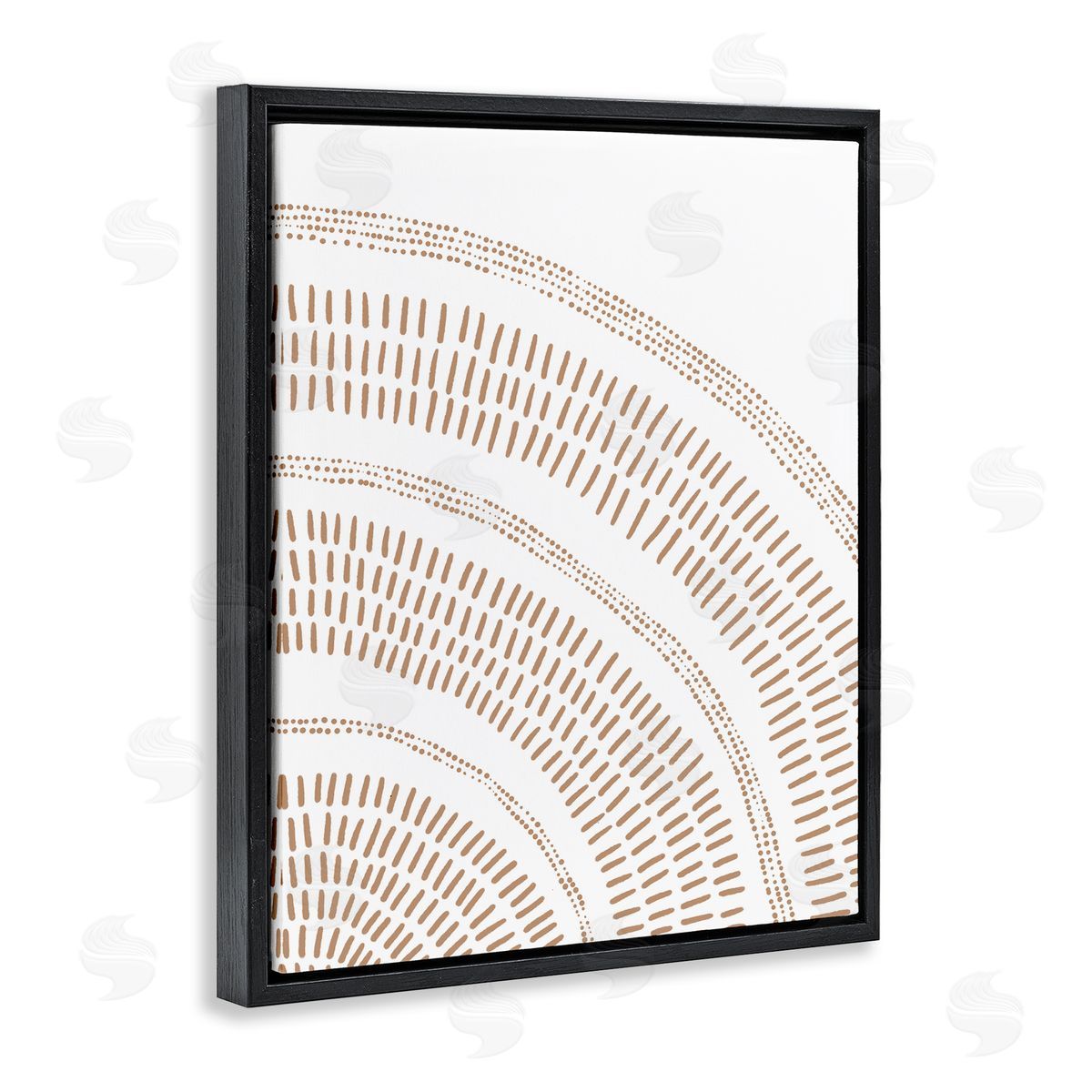 Arched Boho Pattern Black Floating Frame Canvas Wall Art, Home Decor by Jetty Home, LLC