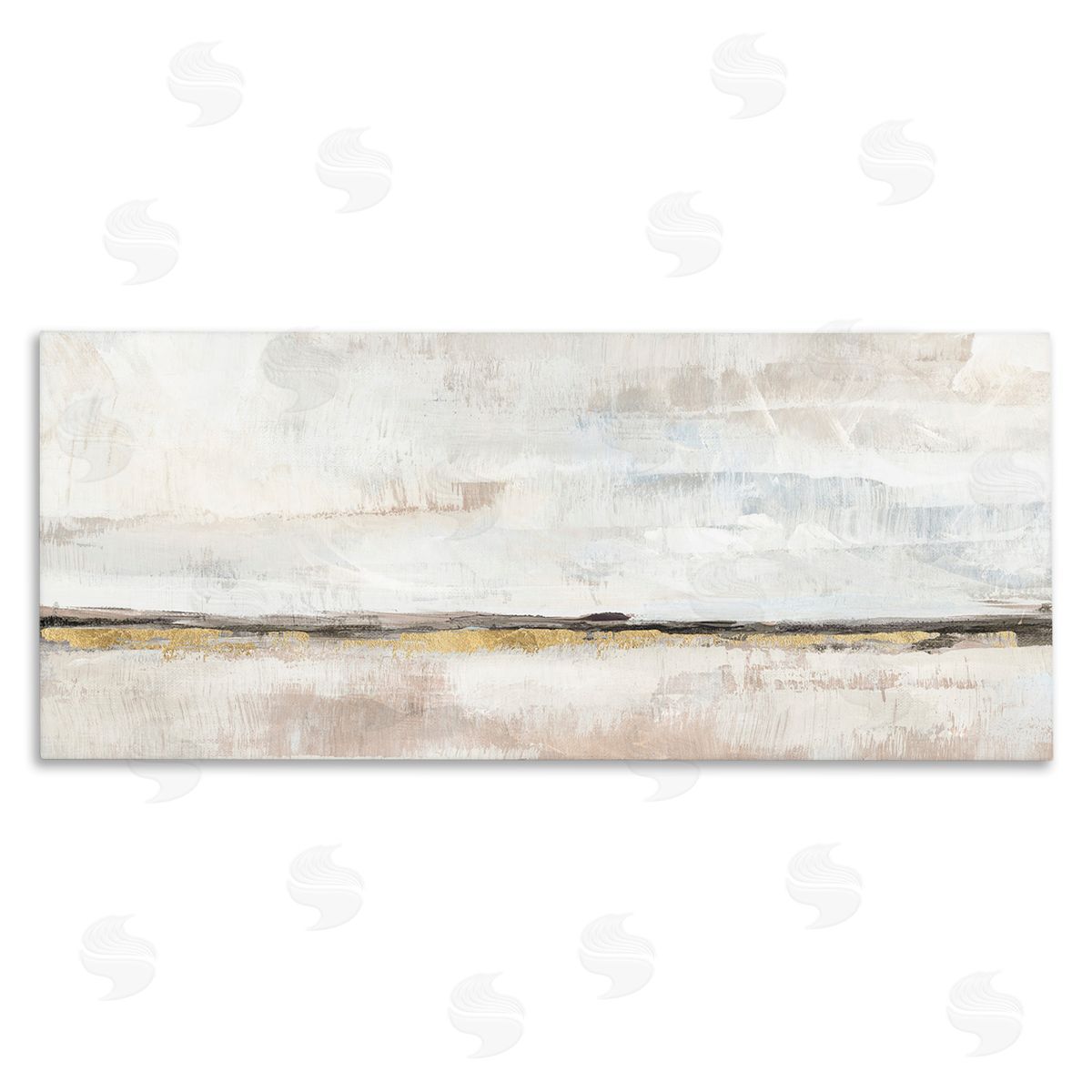 Neutral Horizon Landscape Canvas Wall Art, Home Decor by Nina Blue