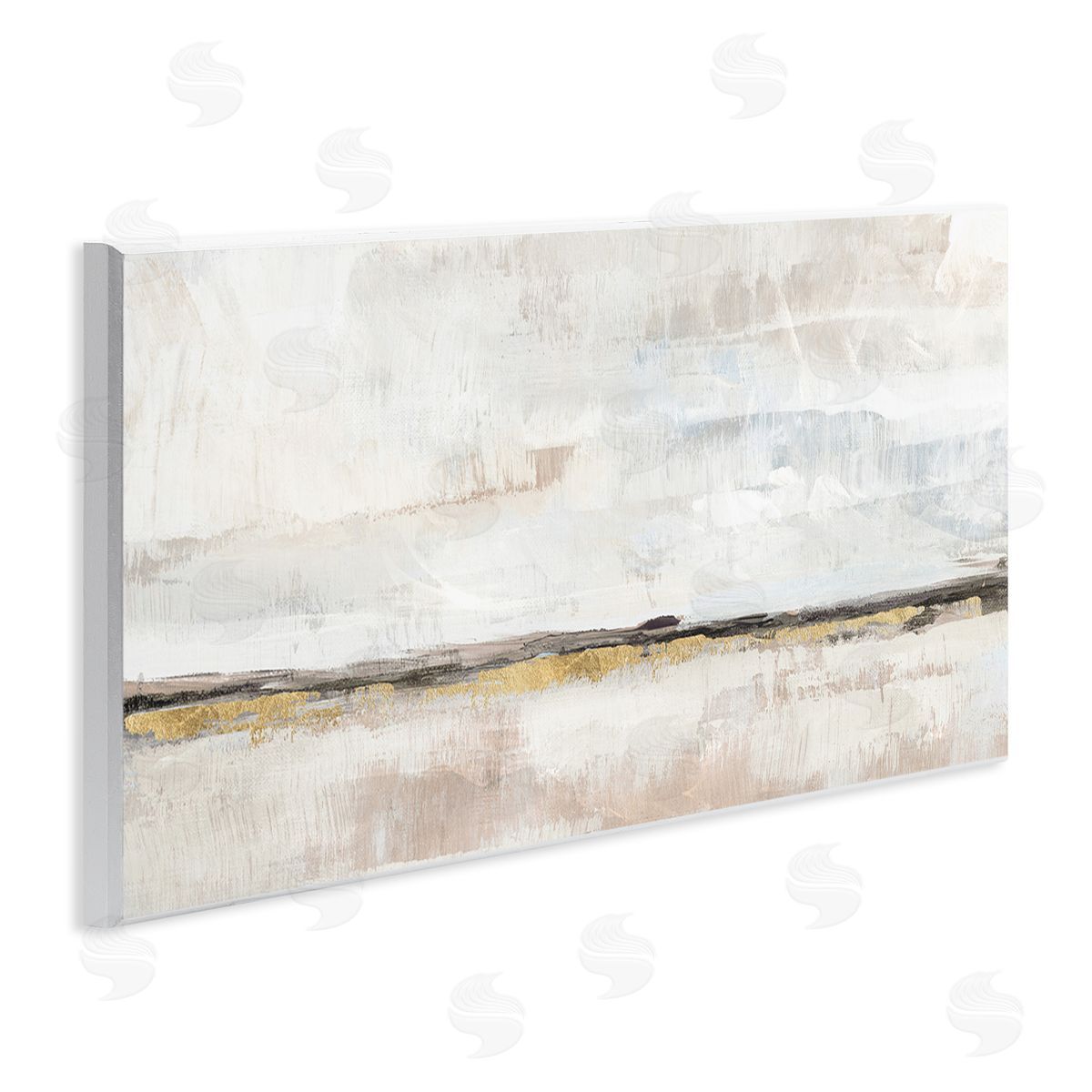 Neutral Horizon Landscape Wood Plaque Wall Art, Home Decor by Nina Blue