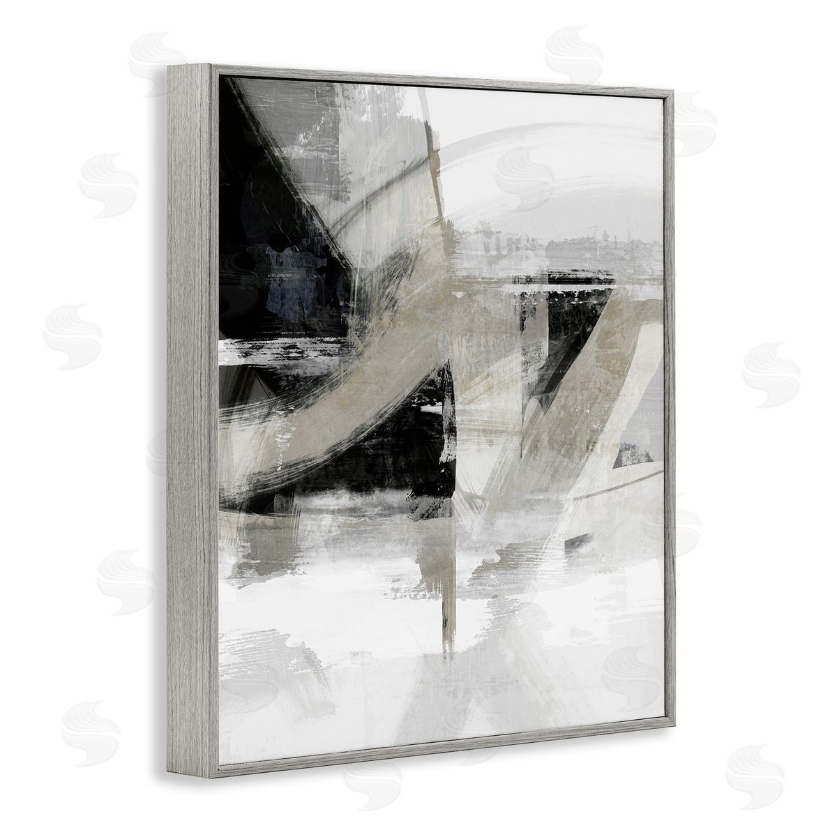 Neutral Urban Complex Grey Frame Print Wall Art, Home Decor by Nina Blue