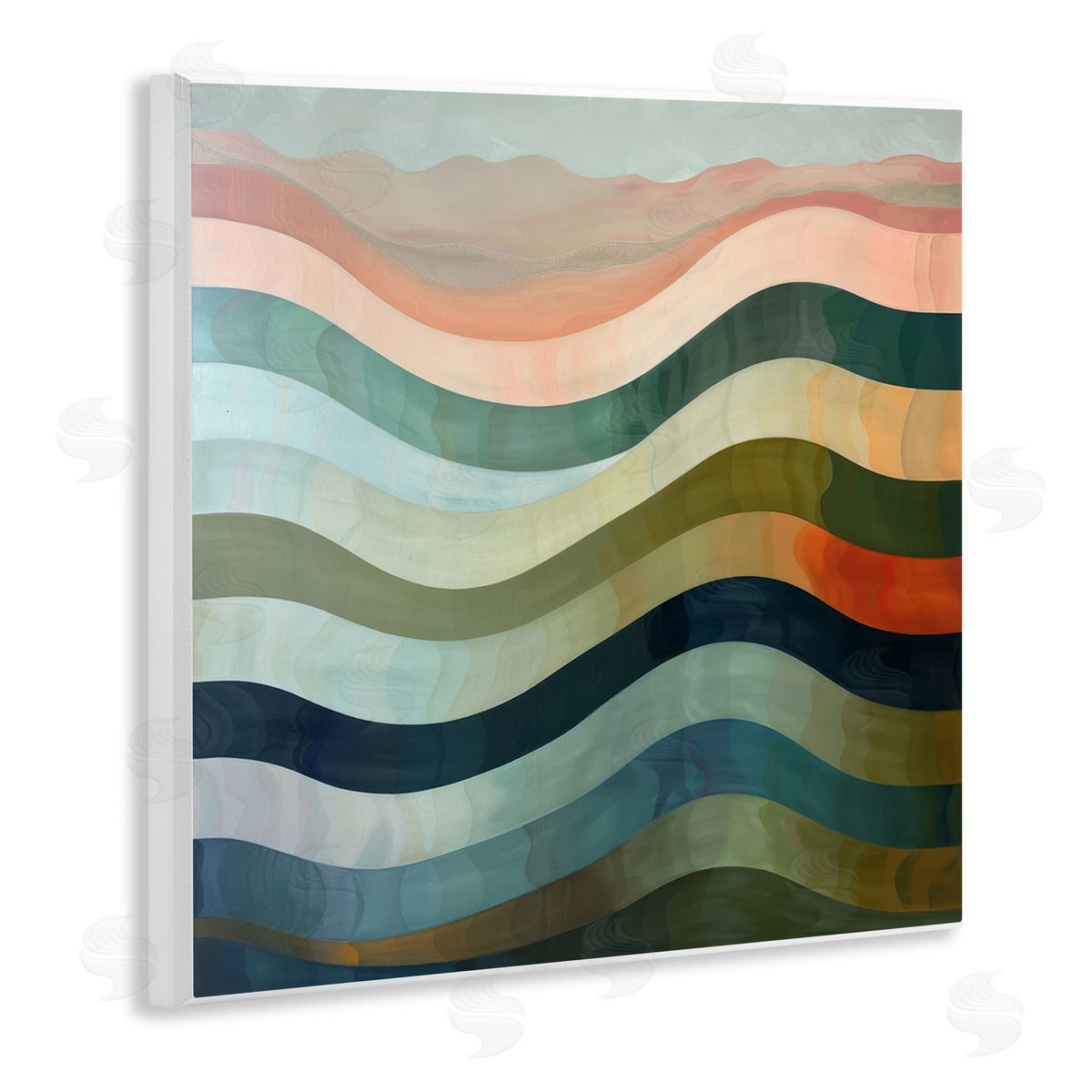 Fluid Dynamic Stripes Wood Plaque Wall Art, Home Decor by Lazar Studio