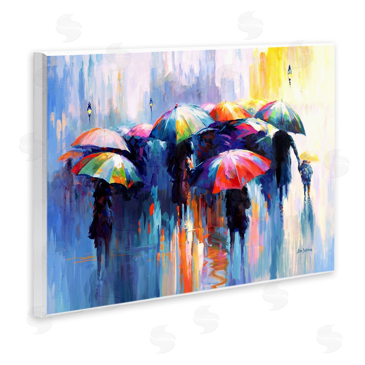 Memories Beneath Rain Wood Plaque Wall Art, Home Decor by Leon Devenice