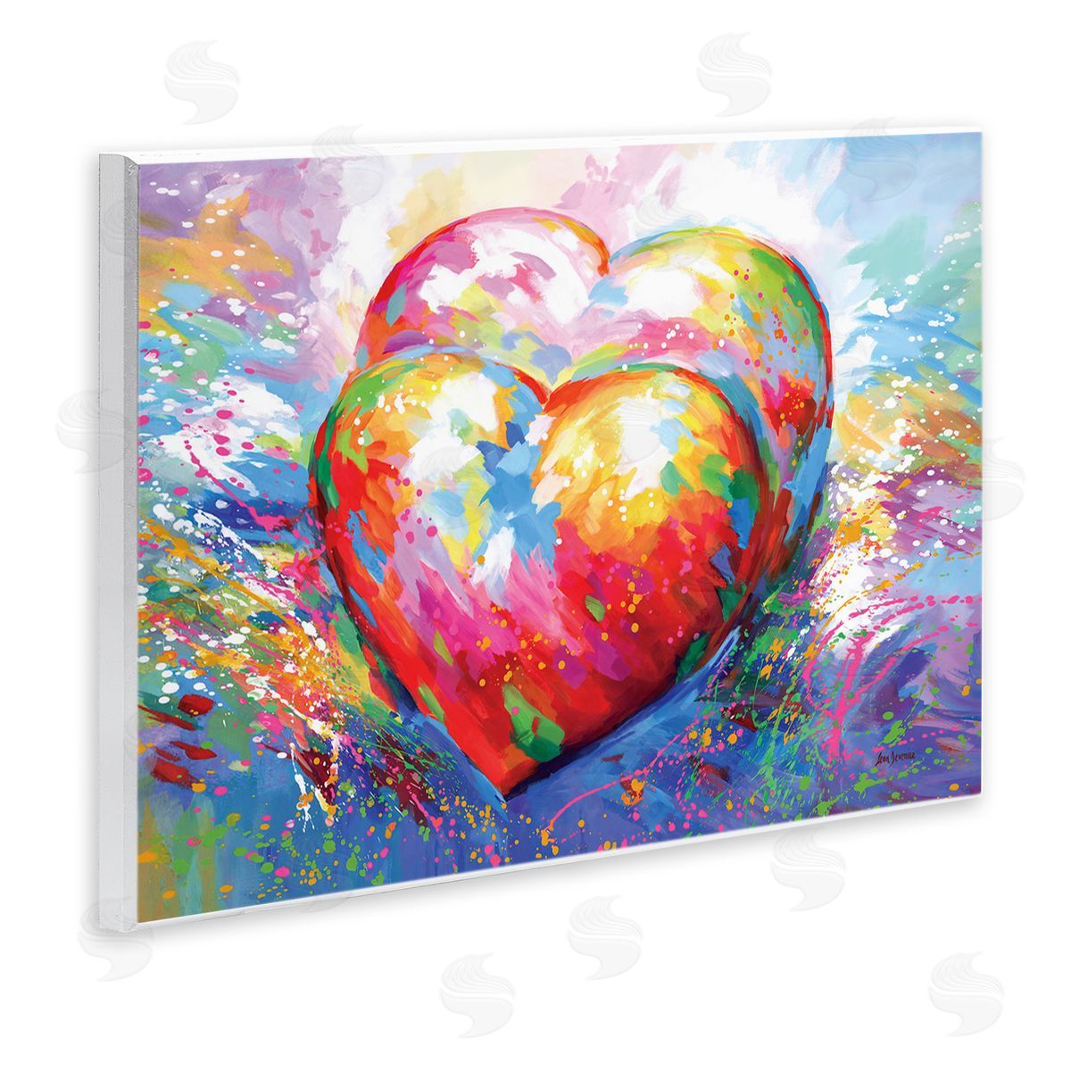 Forever In My Heart Abstraction Wood Plaque Wall Art, Home Decor by Leon Devenice