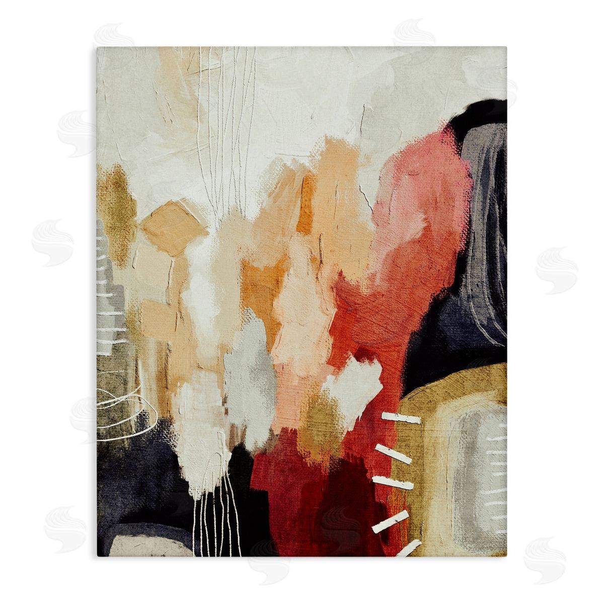 Abstract Tan Southwestern Canvas Wall Art, Home Decor by Lisa Nohren
