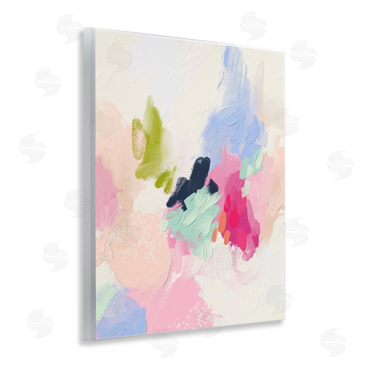 Pastel Abstract Paint Strokes Wood Plaque Wall Art, Home Decor by Lisa Nohren