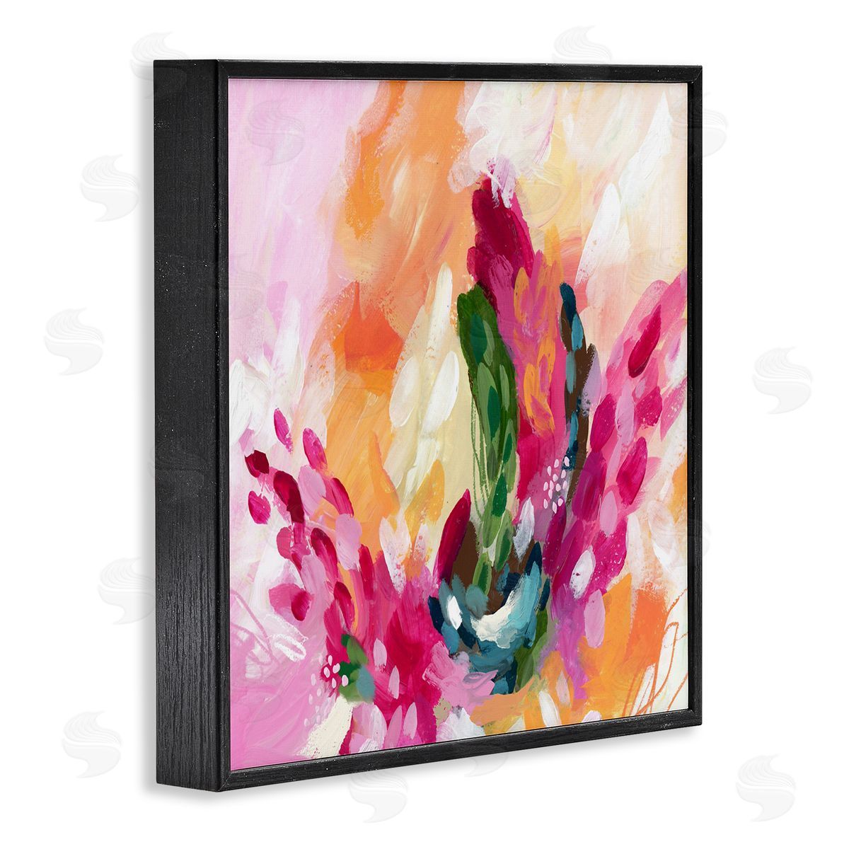 Abstract Tropical Punch Black Frame Print Wall Art, Home Decor by Lisa Nohren