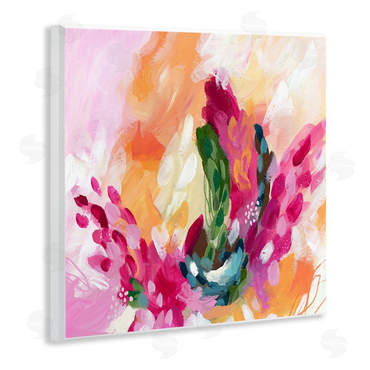 Abstract Tropical Punch Wood Plaque Wall Art, Home Decor by Lisa Nohren