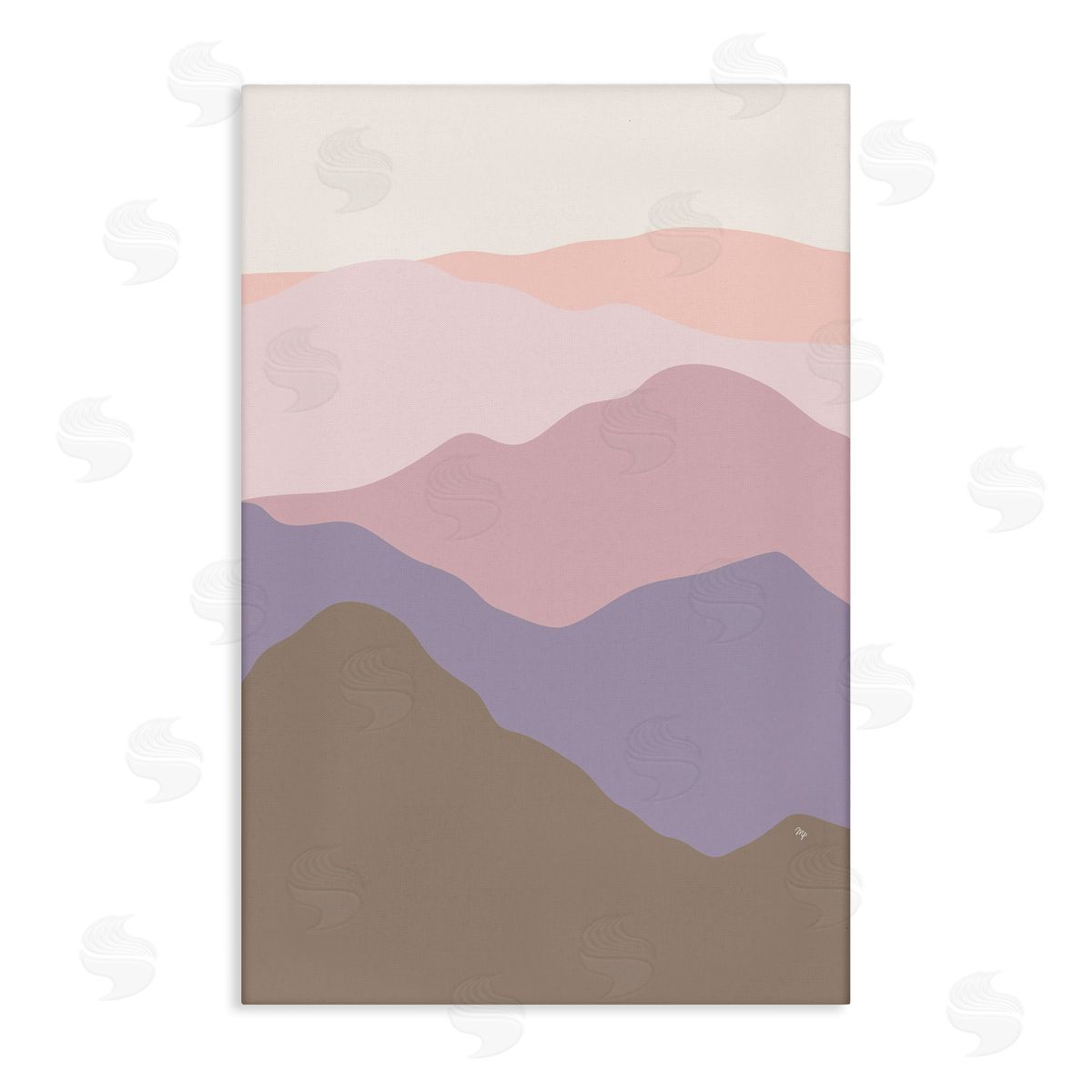 Subtle Pastel Hills Canvas Wall Art, Home Decor by Martina Pavlova