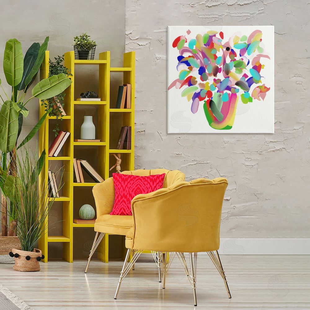 Bellassai Art Mood Flowers Bold Bouquet Canvas Wall Art Print in Room