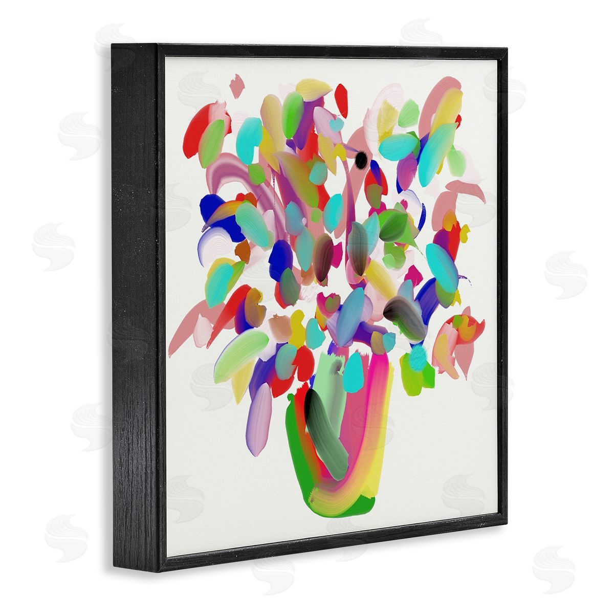 Bellassai Art Mood Flowers Bold Bouquet Black Framed Giclee Wall Art Print