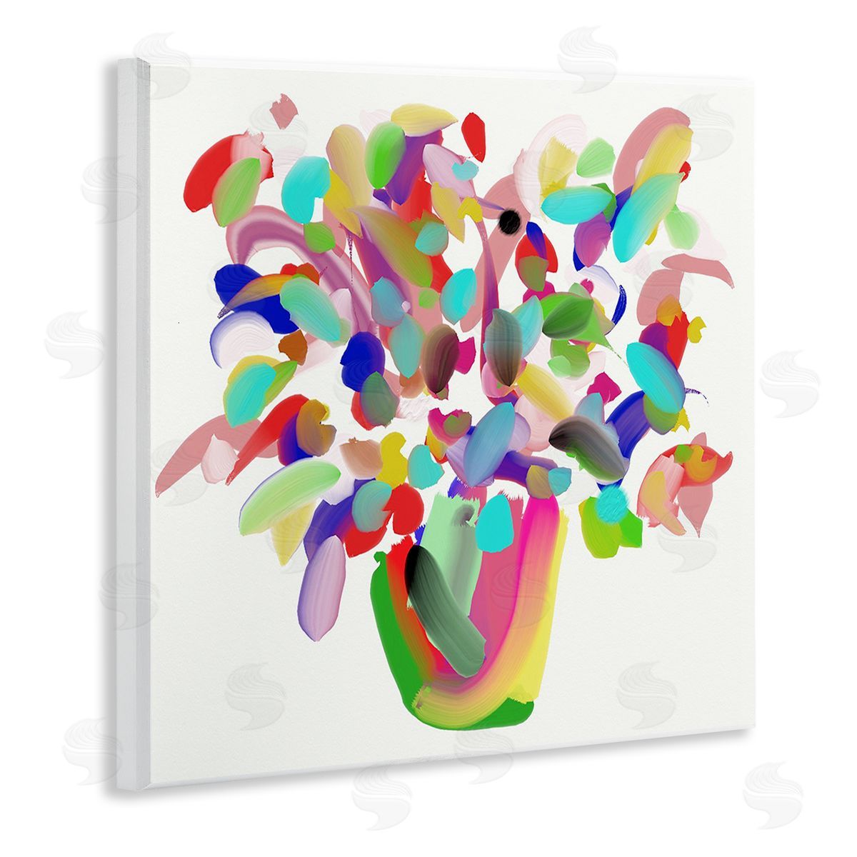 Bellassai Art Mood Flowers Bold Bouquet Wooden Wall Plaque Art Print