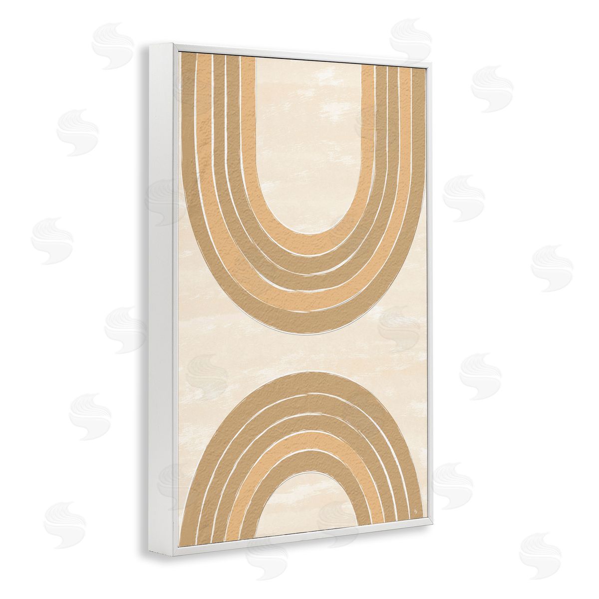 Neutral Rainbow Arches White Frame Print Wall Art, Home Decor by Martina Pavlova