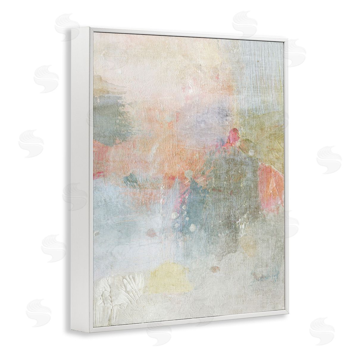 Subtle Transitioning Abstract White Frame Print Wall Art, Home Decor by Suzanne Nicoll