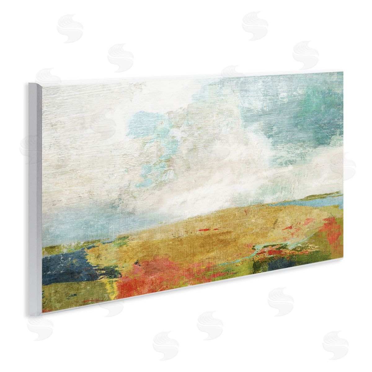 Rural Country Hills Impression Wood Plaque Wall Art, Home Decor by Suzanne Nicoll