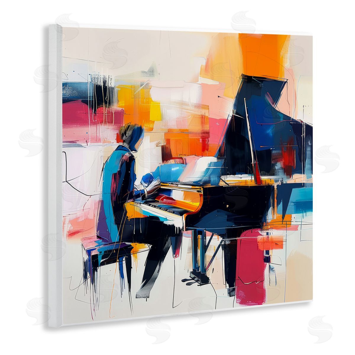 Musical Melodies Piano Musician Wood Plaque Wall Art, Home Decor by Irena Orlov