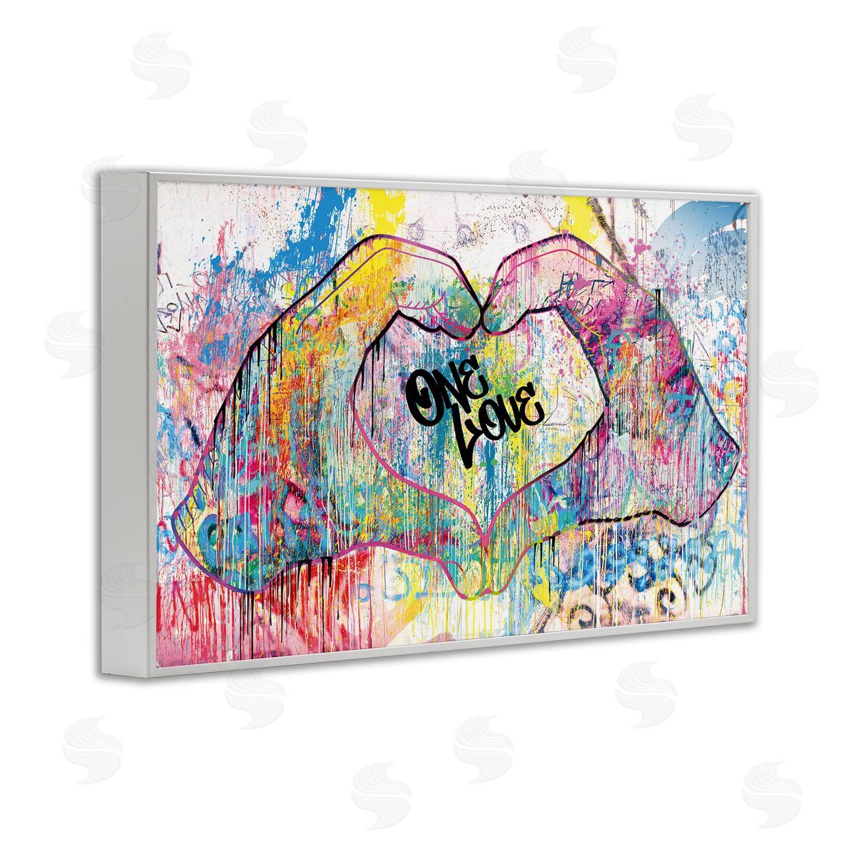 Urban One Love Heart Symbol White Frame Print Wall Art, Home Decor by Porter Hastings