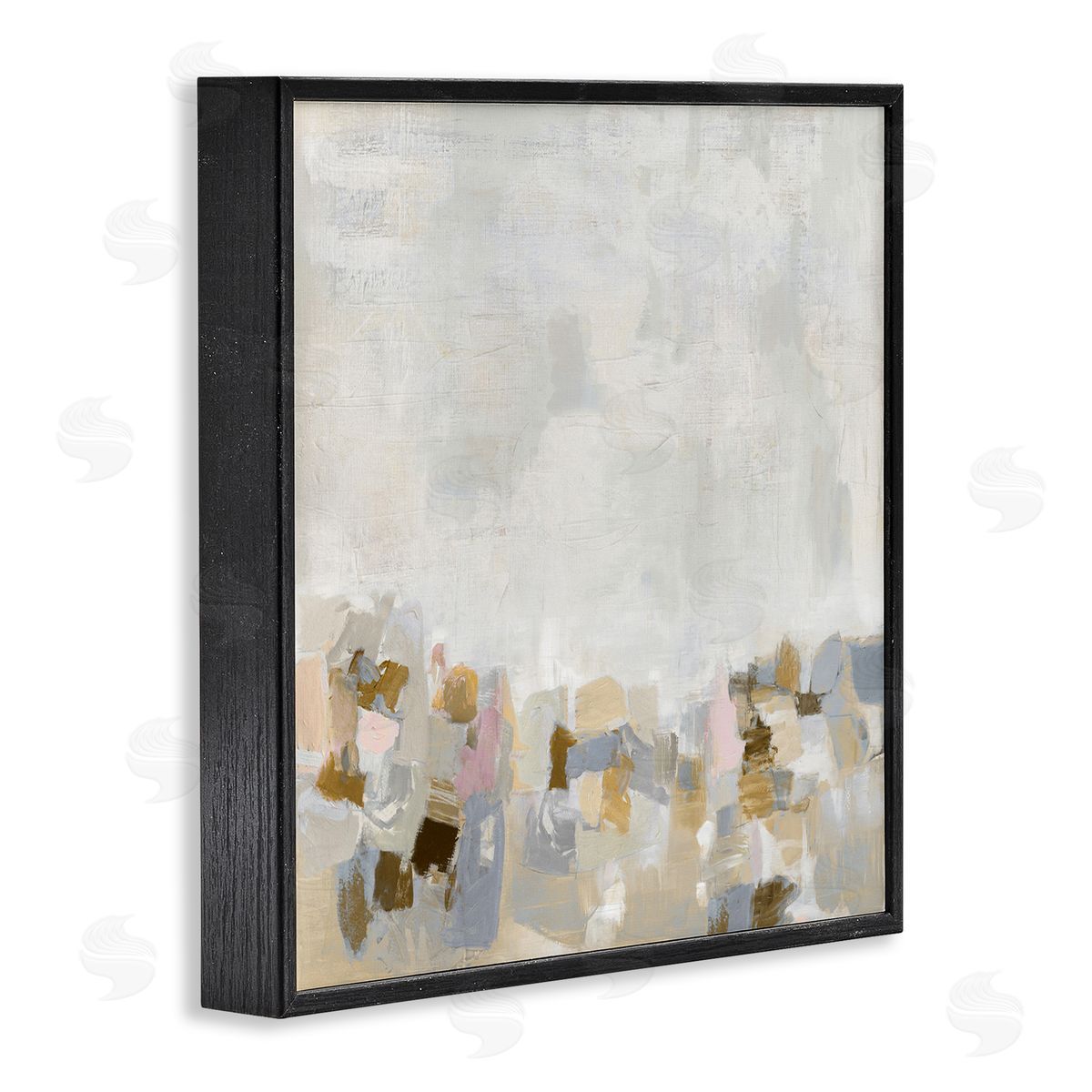 Rustic Beige and Grey Black Frame Print Wall Art, Home Decor by Rachel Springer