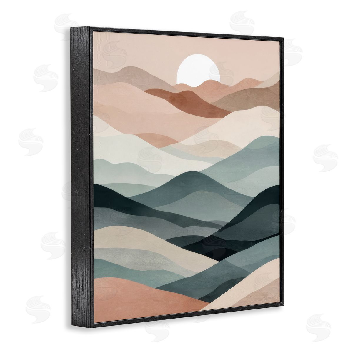 Silent Dawn Landscape Black Frame Print Wall Art, Home Decor by Denise Dundon