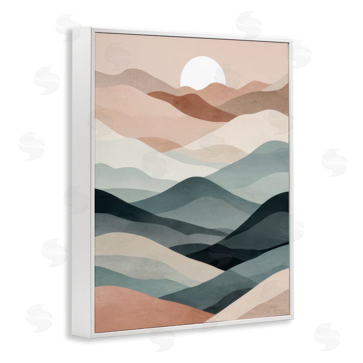 Silent Dawn Landscape White Frame Print Wall Art, Home Decor by Denise Dundon
