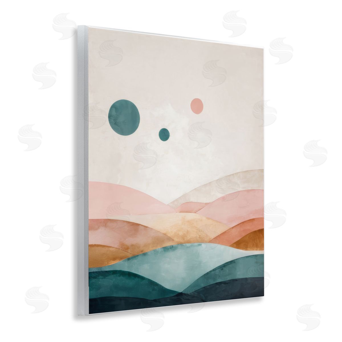 Spheres Above Desert Wood Plaque Wall Art, Home Decor by Denise Dundon