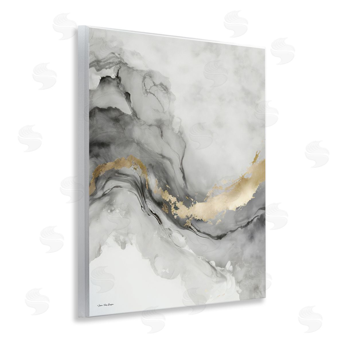 Grey and Glam Geode Wood Plaque Wall Art, Home Decor by Seven Trees Design