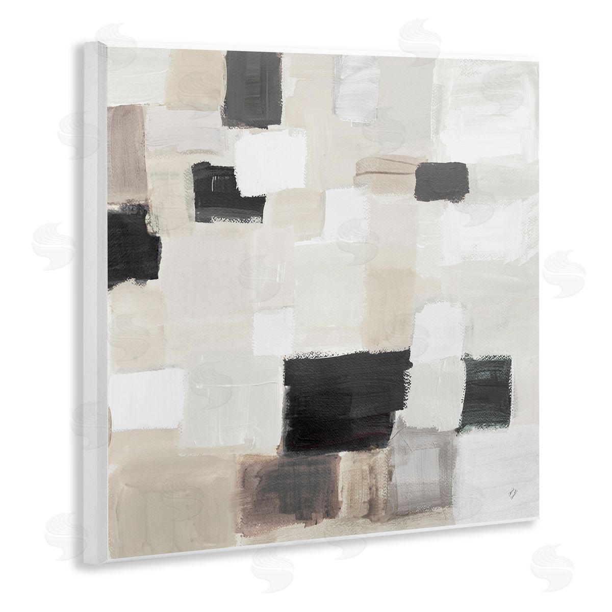 Natural Square Patchwork Wood Plaque Wall Art, Home Decor by Lanie Loreth