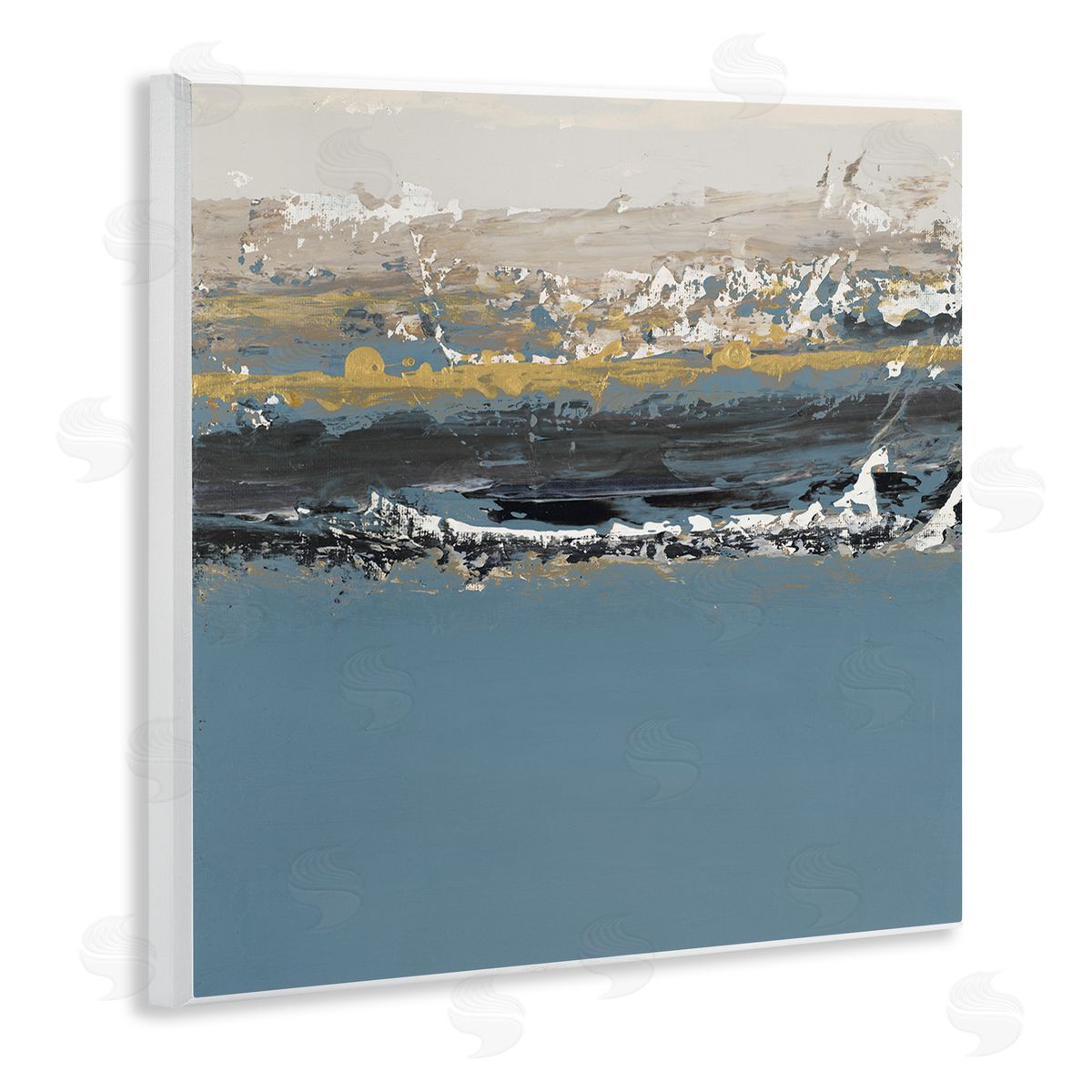 Paint Streaked Abstraction Wood Plaque Wall Art, Home Decor by Patricia Pinto